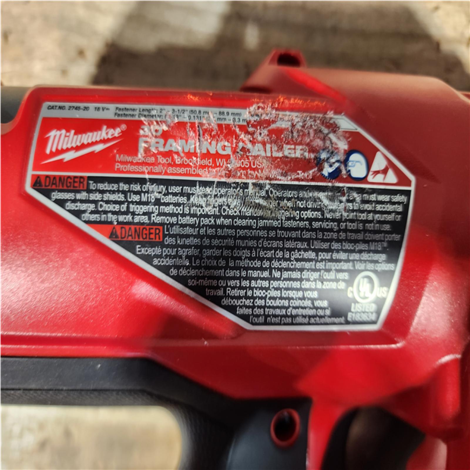 HOUSTON LOCATION - AS - IS Milwaukee FUEL 3-1/2 in. 18-Volt 30-Degree Lithium-Ion Brushless Cordless Framing Nailer (Tool-Only)