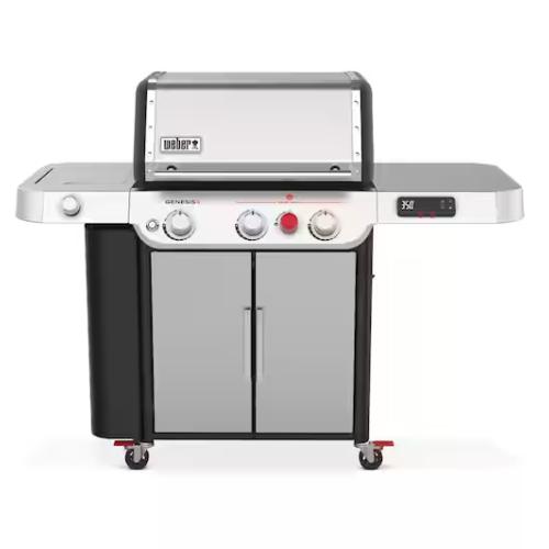 DALLAS LOCATION - Weber Genesis Smart SX-335 3-Burner Liquid Propane Gas Grill in Stainless Steel with Side Burner
