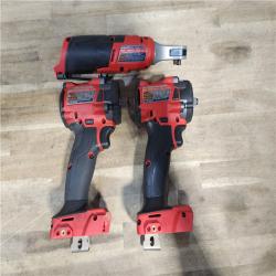 HOUSTON LOCATION - AS-IS MILWAUKEE 3 TOOL COMBO KIT W/ (2) BATTERY & CHARGER