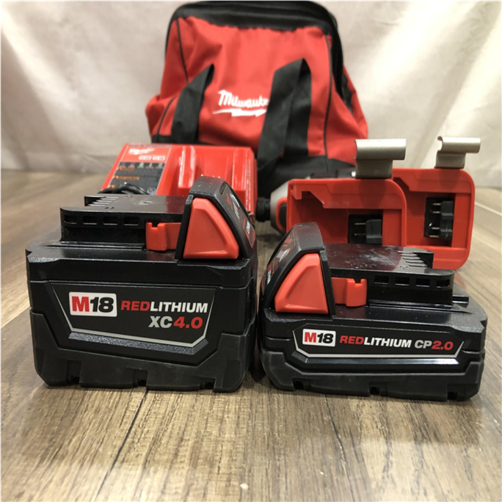 AS-IS Milwaukee 18-Volt Lithium-Ion Brushless Cordless Compact Hammer Drill/Impact Combo Kit
