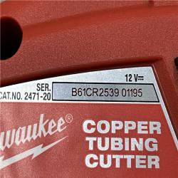 AS-IS Milwaukee 12V Lithium-Ion Cordless Copper Tubing Cutter (Tool-Only)