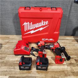 Houston Location AS-IS Milwaukee FUEL 18V Lithium-Ion Brushless Cordless Hammer Drill and Impact Driver Combo Kit