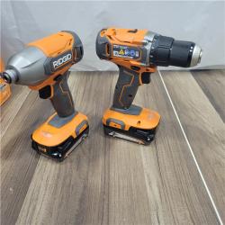 GOOD RIDGID 18v 2 Tool Combo Kit 1/2 Drill/Driver 1/4 Impact Driver