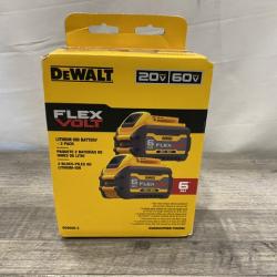NEW - DEWALT FLEXVOLT 20V/60V MAX Lithium-Ion 6.0Ah Battery Pack (2 Pack)