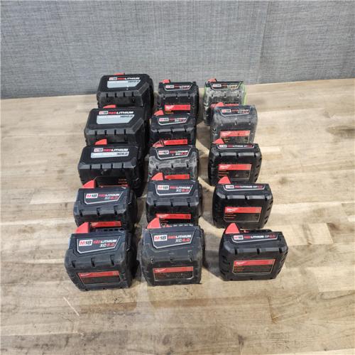 HOUSTON LOCATION - AS-IS MILWAUKEE BATTERY PACK QTY - 15