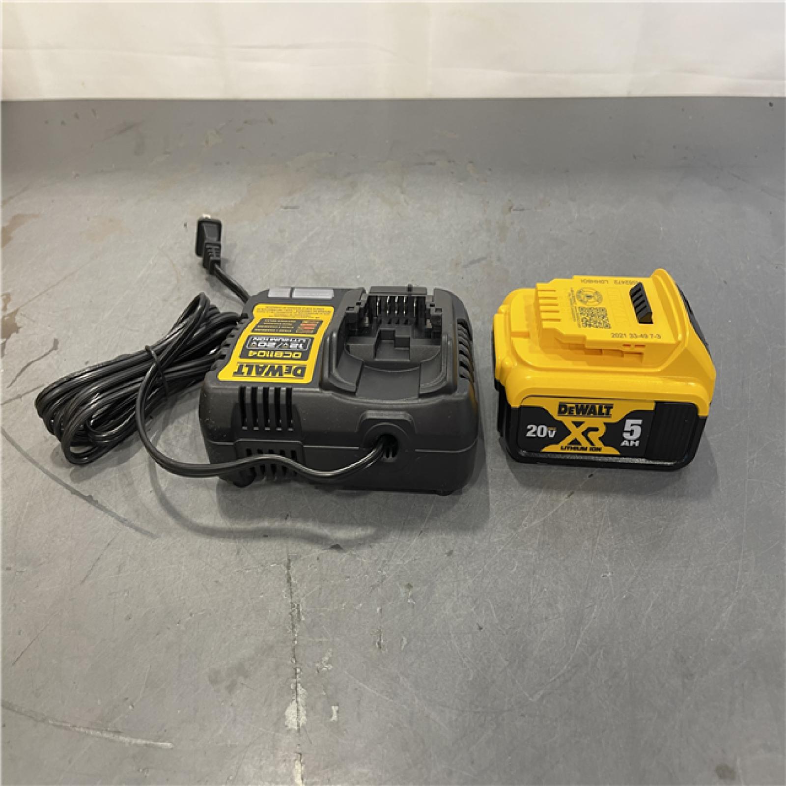 AS-IS - DEWALT 20-Volt Maximum XR 5.0 Ah Battery Pack and Charger