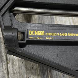 AS-IS DEWALT 20V MAX XR 16-Gauge Electric Cordless Angled Finishing Nailer Kit