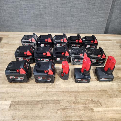 Houston Location AS-IS Milwaukee Batteries QTY/15