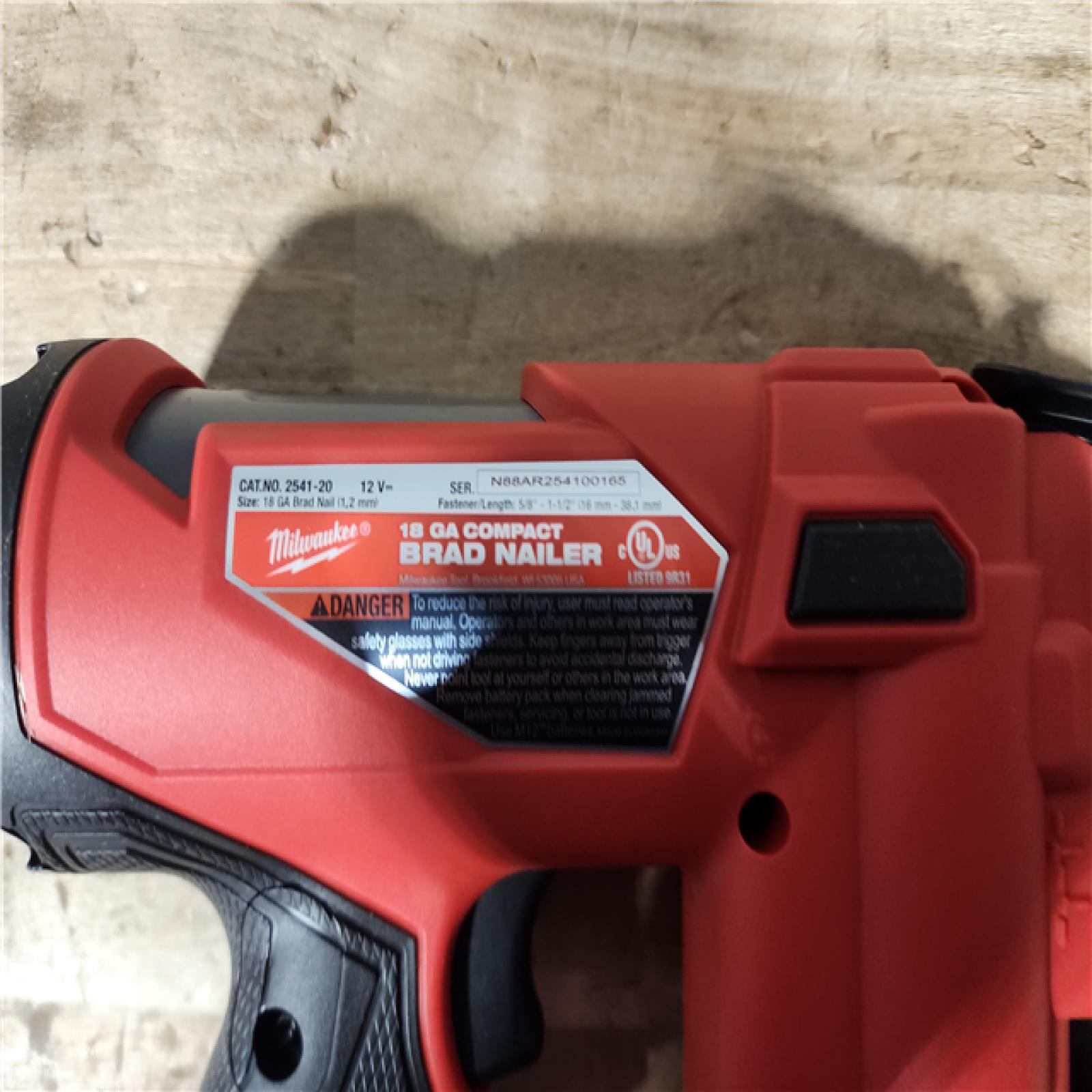 HOUSTON LOCATION - AS - IS Milwaukee FUEL 12-Volt Lithium-Ion Brushless Cordless 18-Gauge 1-1/2 in. Compact Brad Nailer (Tool Only)