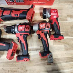 HOUSTON LOCATION - AS-IS M18 18V Lithium-Ion Cordless Combo Kit (5-Tool) with (2) Batteries  Charger and Tool Bag