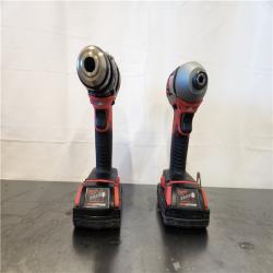 AS-IS- Milwaukee 18V Lithium-Ion Cordless Drill Driver/Impact Driver Combo Kit