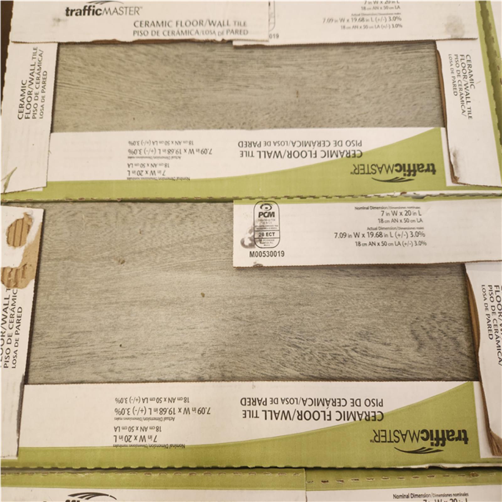 Phoenix NEW TrafficMaster Glenwood Fog 7 in. x 20 in. Ceramic Floor and Wall Tile (326 sq. ft. /30 case)