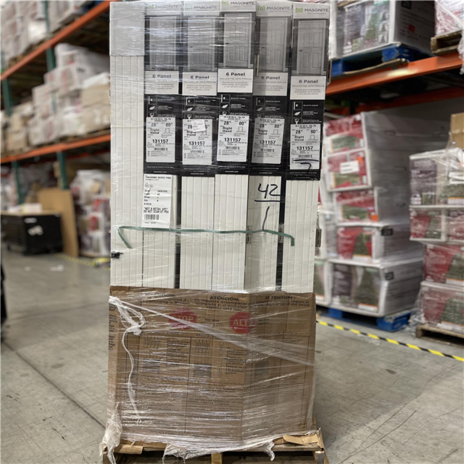 DALLAS LOCATION-NEW!- Masonite 28 In. X 80 In. X 4-9/16 In. Primed 6-Panel Single Prehung Interior Door (6 UNITS)