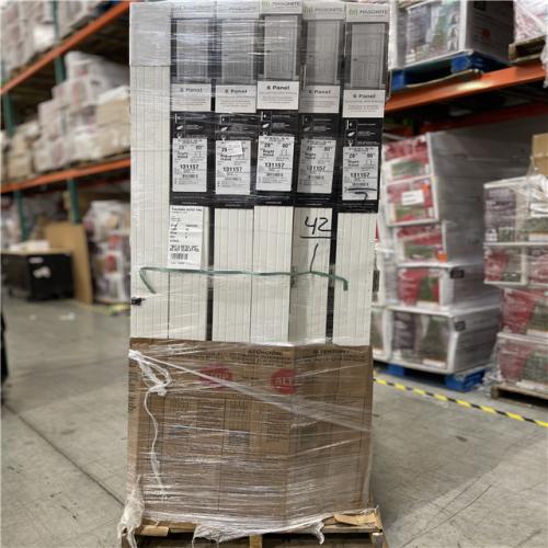 DALLAS LOCATION-NEW!- Masonite 28 In. X 80 In. X 4-9/16 In. Primed 6-Panel Single Prehung Interior Door (6 UNITS)