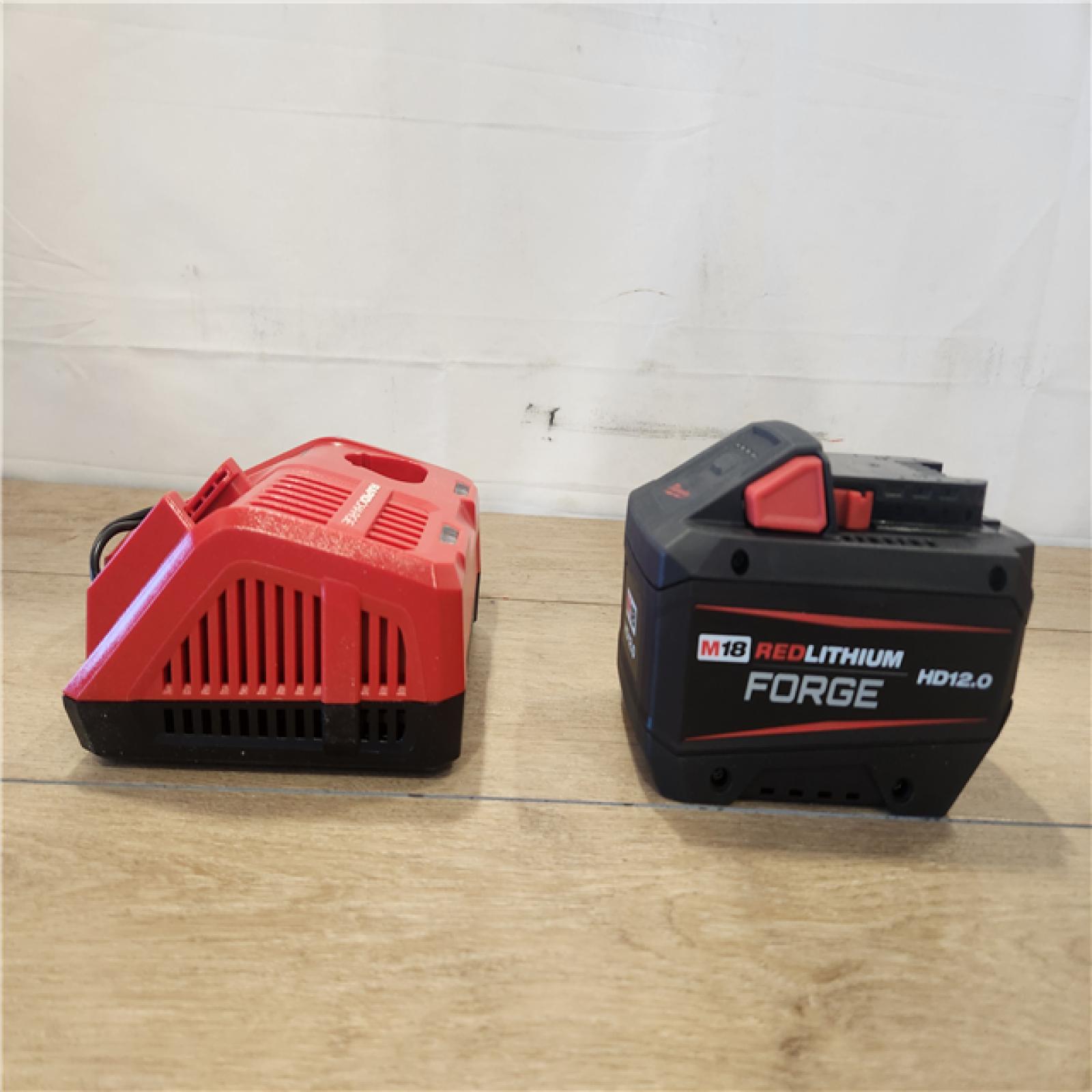 AS-IS- Milwaukee 18-Volt Lithium-Ion REDLITHIUM FORGE Starter Kit with 12. 0Ah Battery and Charger