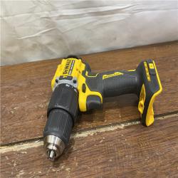 AS-IS DEWALT ATOMIC 20-Volt Lithium-Ion Cordless 1/2 in. Compact Hammer Drill with 3.0Ah Battery, Charger and Bag