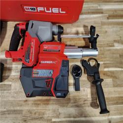 HOUSTON LOCATION - AS-IS (APPEARS LIKE NEW) Milwaukee 18V M18 FUEL Lithium-Ion Brushless Cordless SDS-Plus Rotary Hammer Kit with Dust Extractor 6.0 Ah
