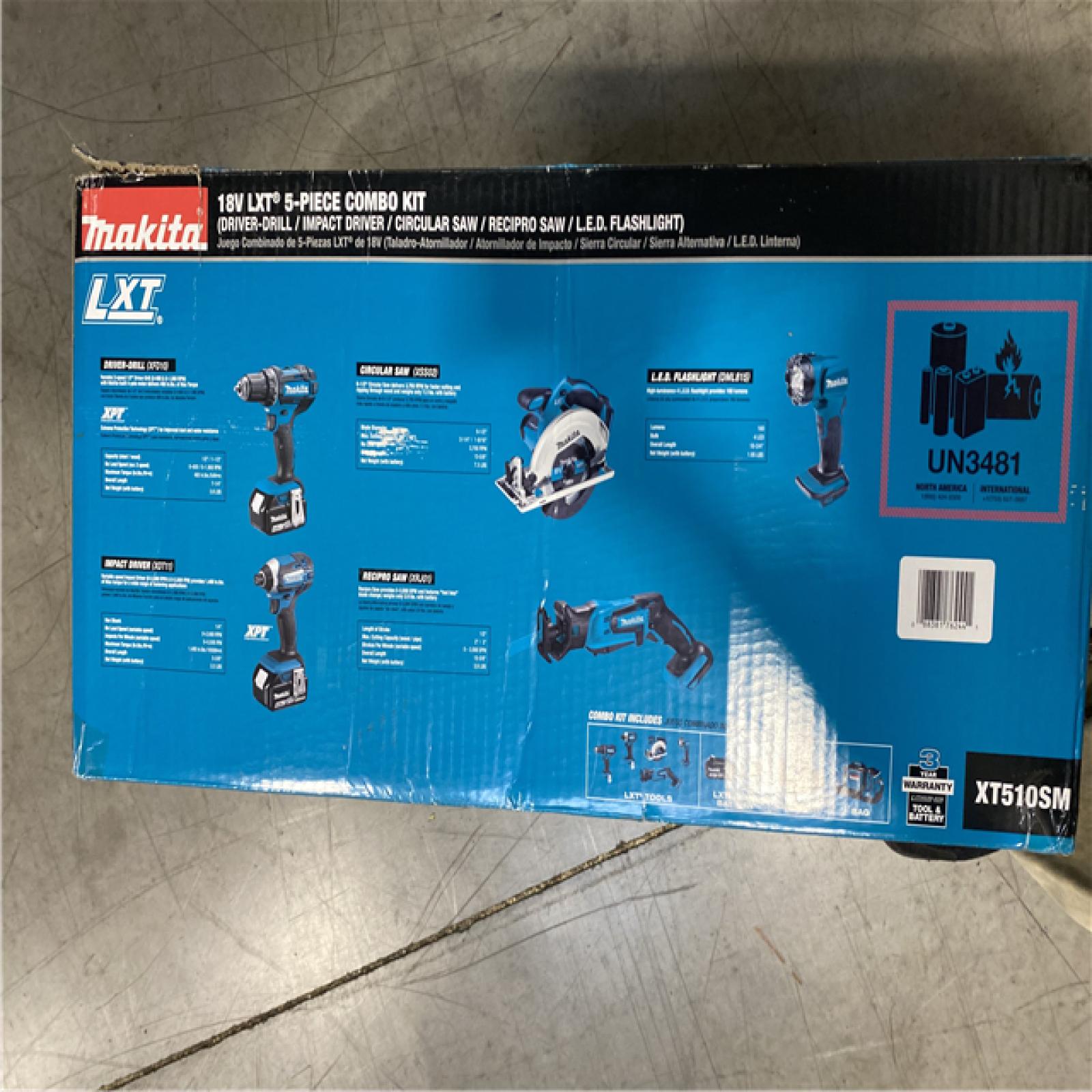 18-Volt LXT Lithium-Ion Cordless Combo Kit (5-Tool) with (2) 3.0 Ah Batteries, Rapid Charger and Tool Bag