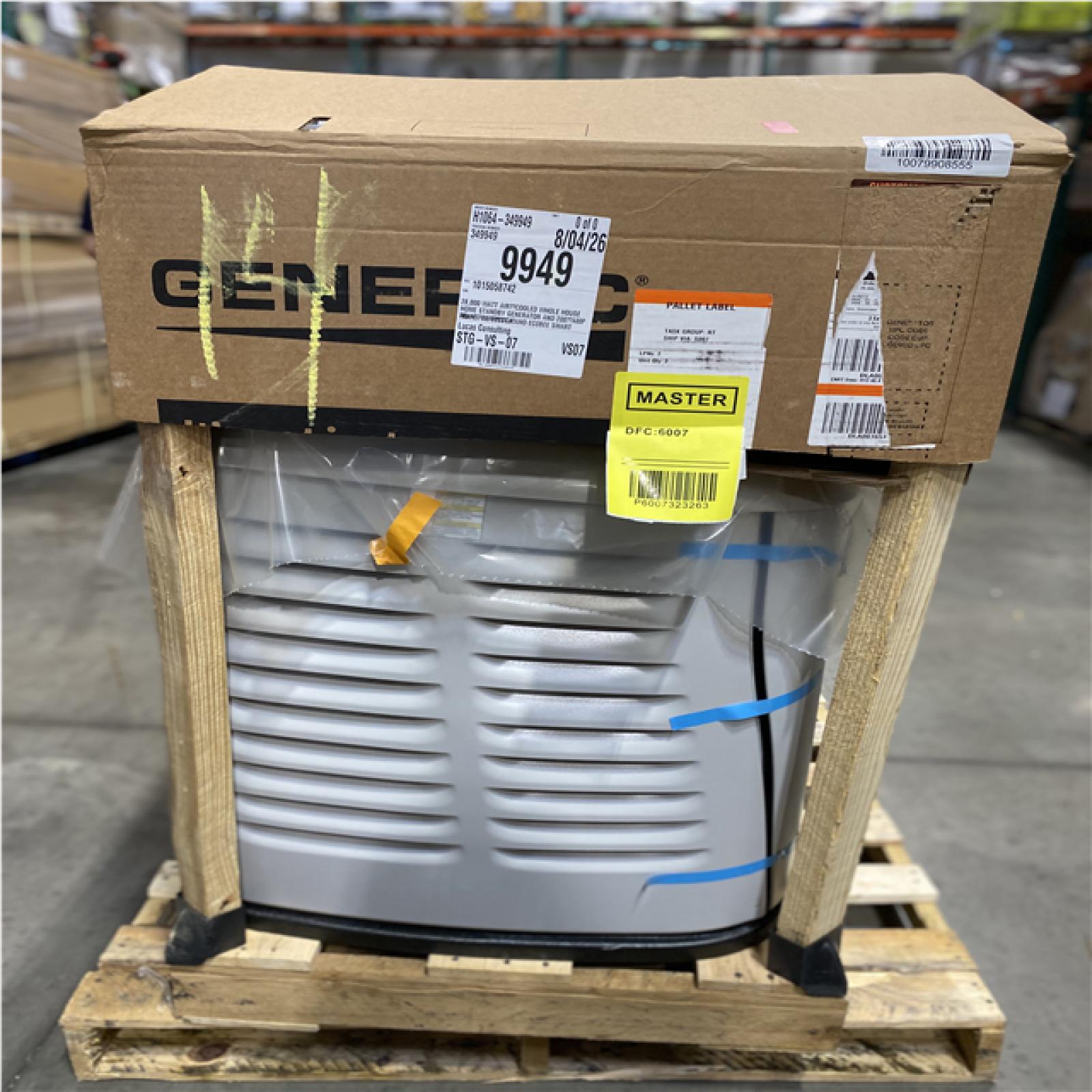 DALLAS LOCATION - GENERAC 28kW Auto Start Generator W/ 200 Amp Transfer Switch  Mobile Monitoring Thermostat