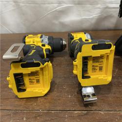 AS-IS DEWALT 20V MAX XR Cordless Drill/Driver, ATOMIC Impact Driver 2 Tool Combo Kit, (2) 2.0Ah Batteries, Charger, and Bag