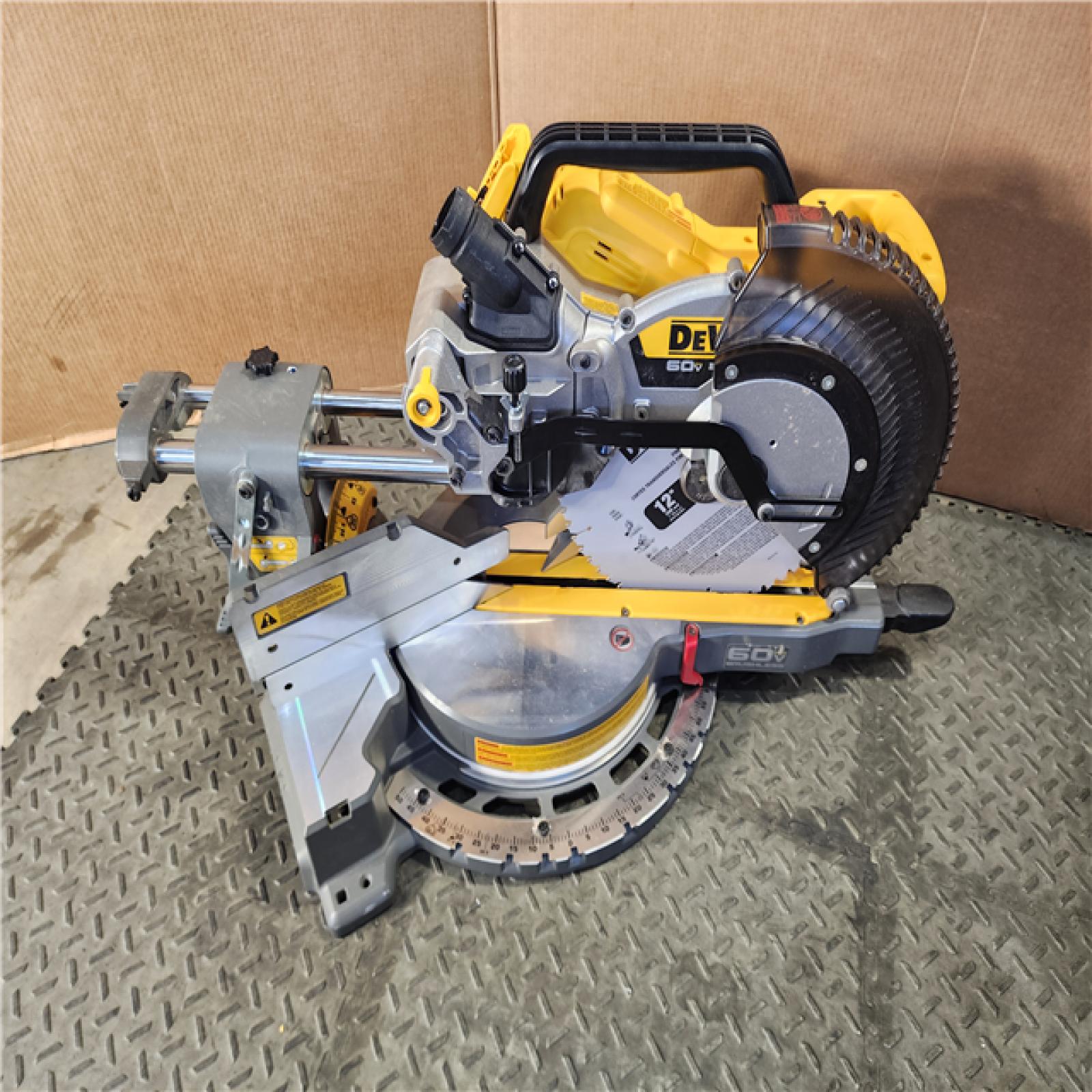 HOUSTON LOCATION - AS-IS DEWALT 60V Lithium-Ion 12 in. Cordless Sliding Miter Saw (Tool Only)