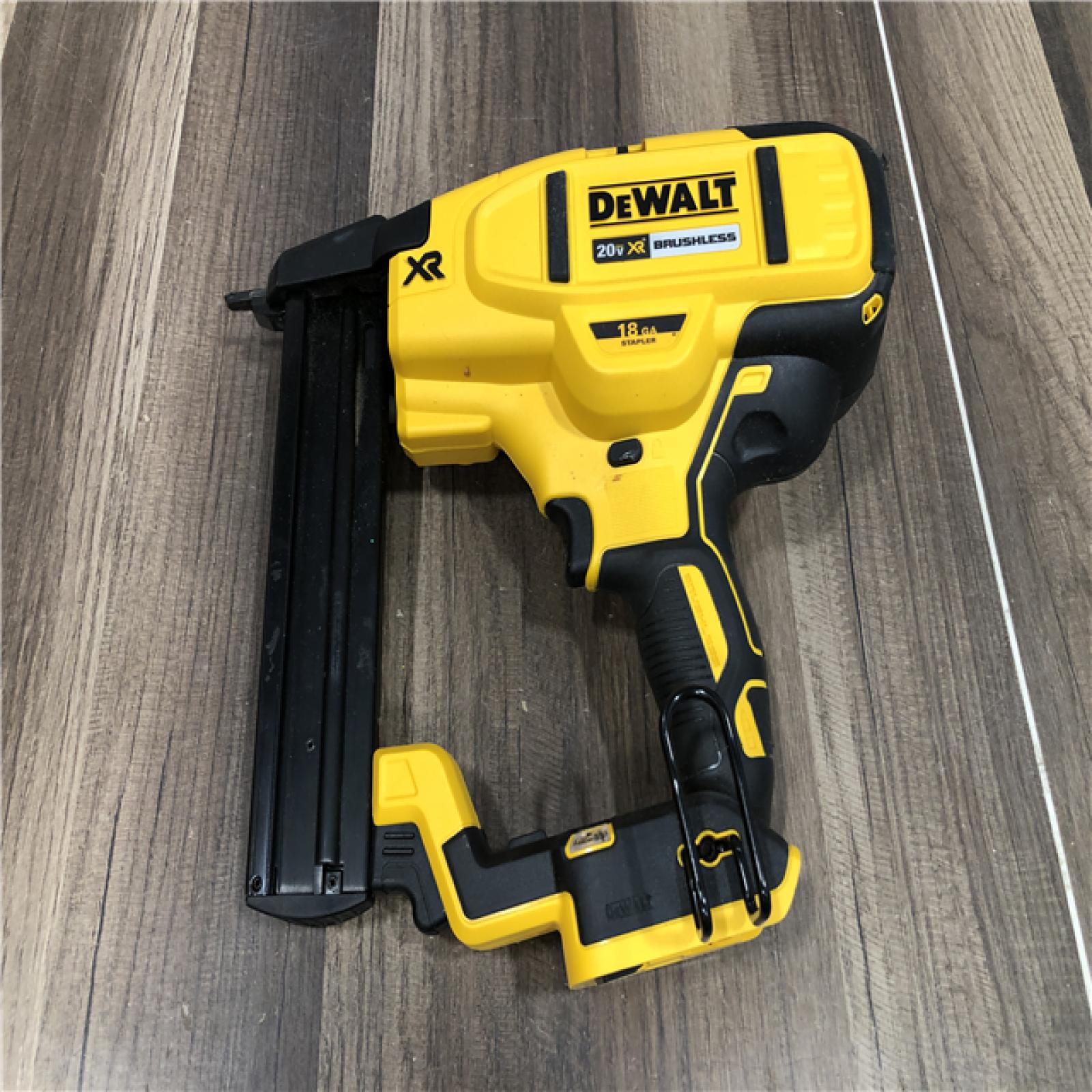 AS-IS DEWALT 20V MAX XR Lithium-Ion Cordless 18-Gauge Narrow Crown Stapler (Tool Only)