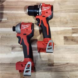 HOUSTON LOCATION - AS-IS Milwaukee 18-Volt Lithium-Ion Brushless Cordless Compact Hammer Drill/Impact Combo Kit