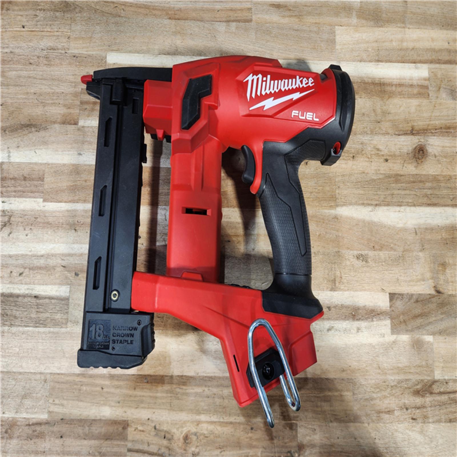 HOUSTON LOCATION - AS-IS Milwaukee FUEL 18-Volt Lithium-Ion Brushless Cordless 18-Gauge 1/4 in. Narrow Crown Stapler (Tool-Only)