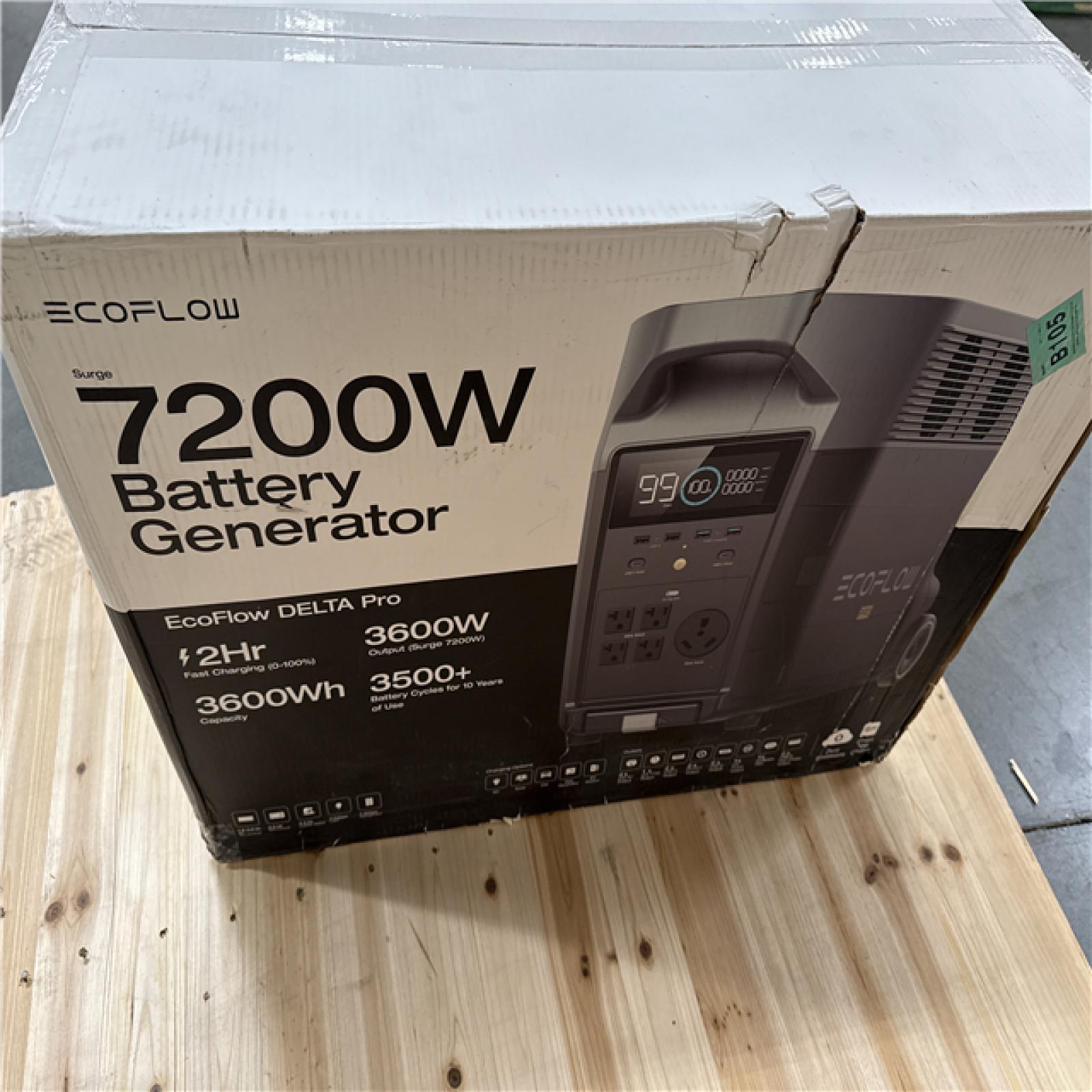 California AS-IS Ecoflow 7200W Battery Generator w/Solar Panel (Damaged Boxes)