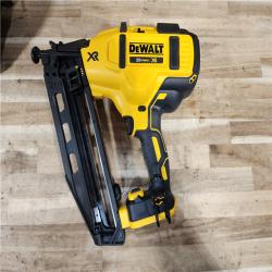 HOUSTON LOCATION - AS-IS DEWALT 20V MAX XR 16-Gauge Electric Cordless Angled Finishing Nailer Kit