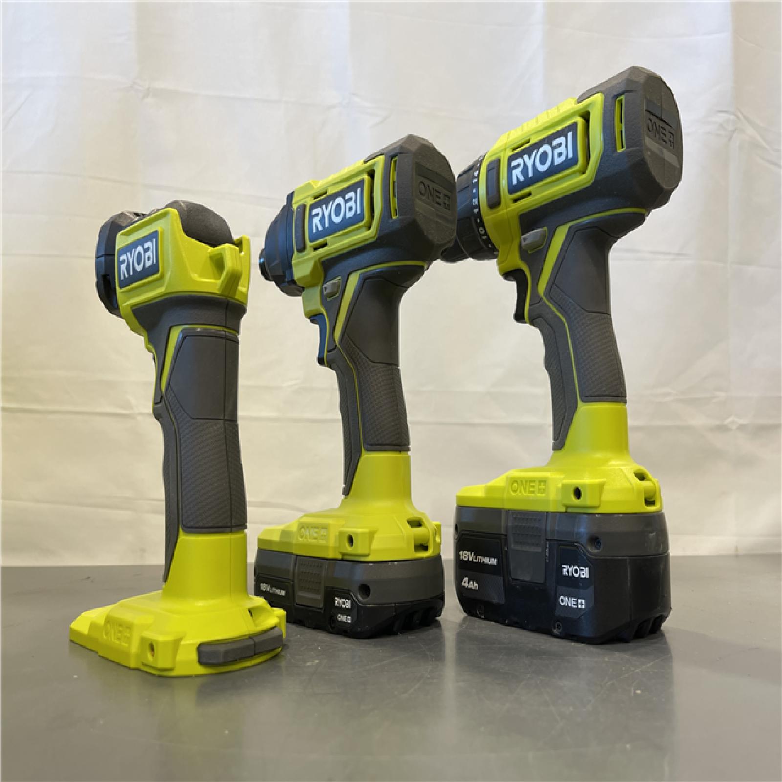 AS-IS - ONE+ 18V Cordless 6-Tool Combo Kit with 1.5 Ah Battery, 4.0 Ah Battery, and Charger