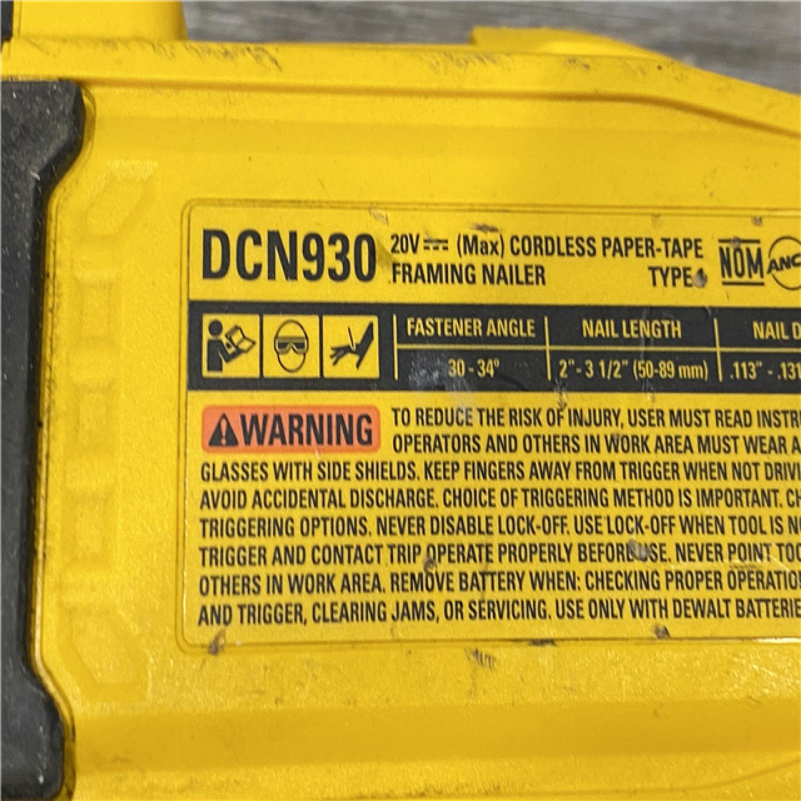 AS-IS DEWALT 20V 30 Degree Cordless Framing Nailer (Tool-Only)