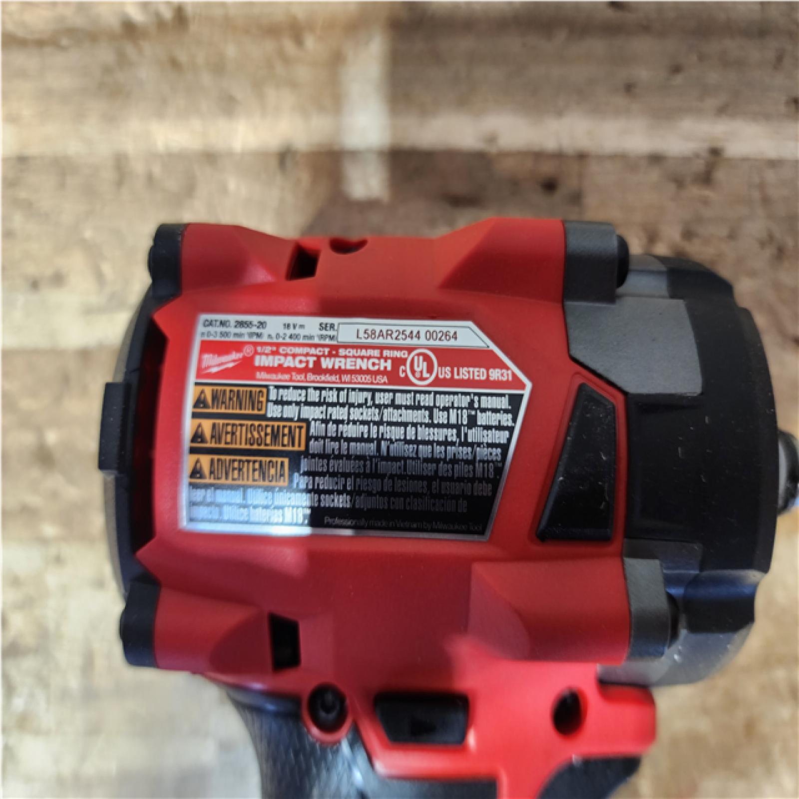 Houston Location AS-IS Milwaukee FUEL GEN-3 18V Lithium-Ion Brushless Cordless 1/2 in. Compact Impact Wrench with Friction Ring (Tool-Only)
