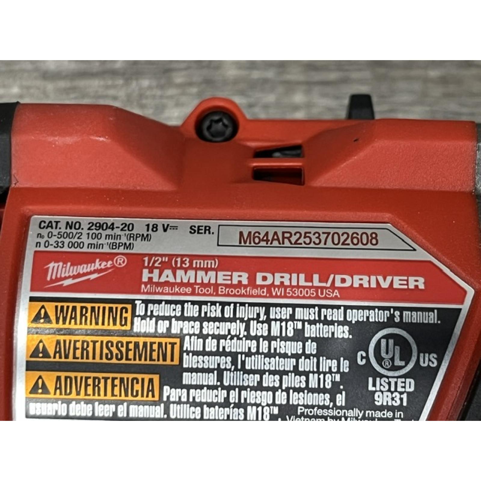 AS-IS Milwaukee FUEL 18V Lithium-Ion Brushless Cordless Hammer Drill and Impact Driver Combo Kit