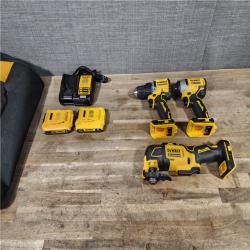 HOUSTON LOCATION - AS-IS DeWalt 20V MAX ATOMIC Cordless Brushless 3-Tool Combo Kit