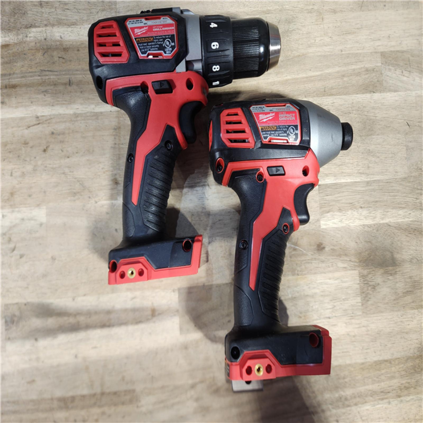 HOUSTON LOCATION - AS-IS Milwaukee 18V Cordless Brushed 2-Tool Drill/Driver and Impact Driver Kit