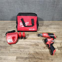 HOUSTON LOCATION - AS-IS MILWAUKEE 2 TOOL COMBO KIT W/ (2) BATTERY & CHARGER