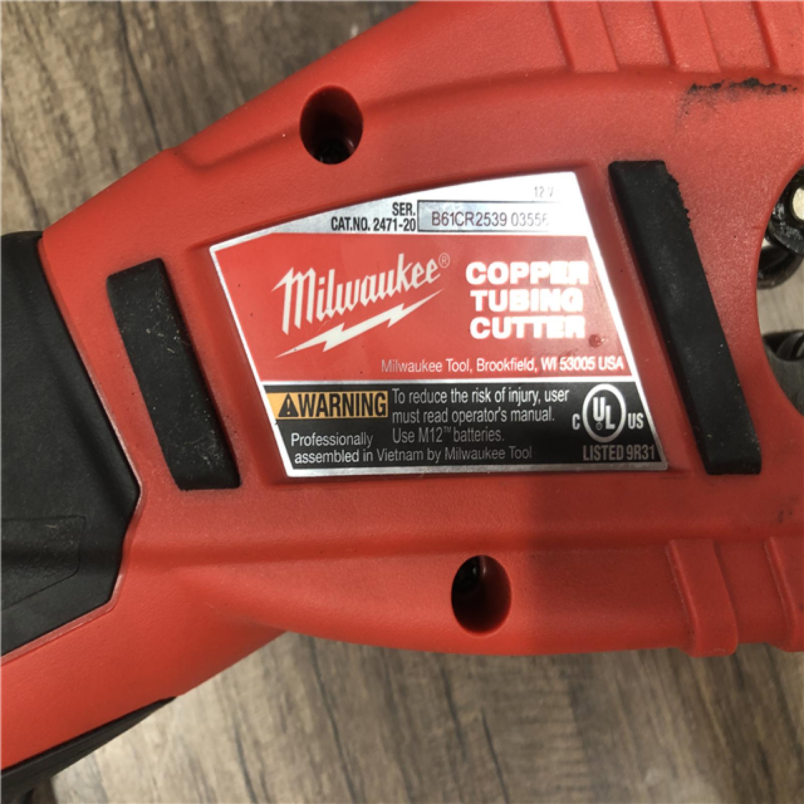 AS-IS Milwaukee 12V Lithium-Ion Cordless Copper Tubing Cutter (Tool-Only)