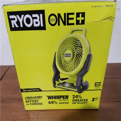 California NEW Ryobi Plus+ 18V Hybrid 7.5 Fan (Tool Only)
