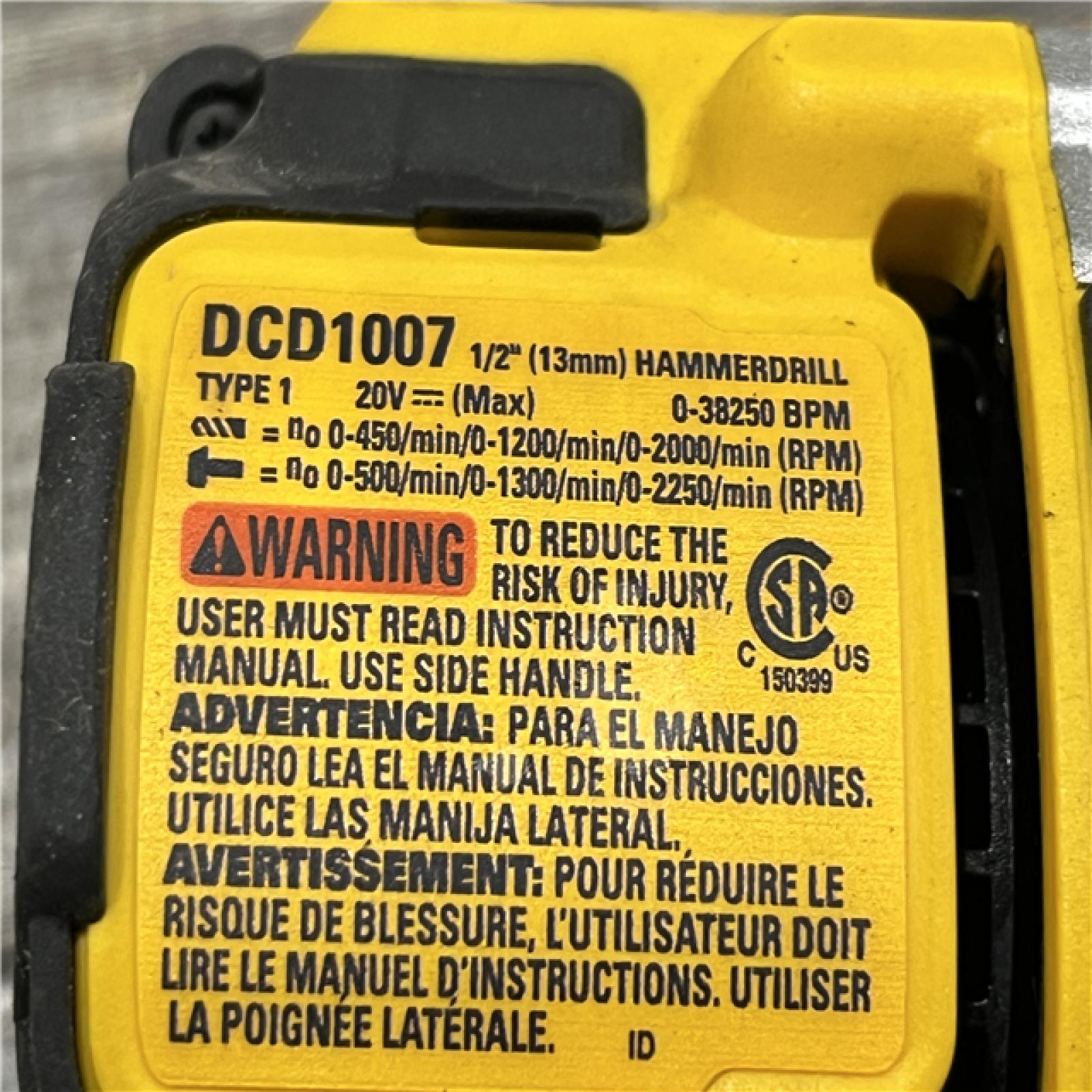 AS-IS DEWALT 20V MAX Brushless Cordless 1/2 3-Speed Hammer Drill (Tool-Only)