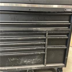 DALLAS LOCATION - Husky Modular Tool Storage 62 in. W X 24 in. D Heavy Duty Matte Black Mobile Workbench Cabinet with Stainless Steel Top