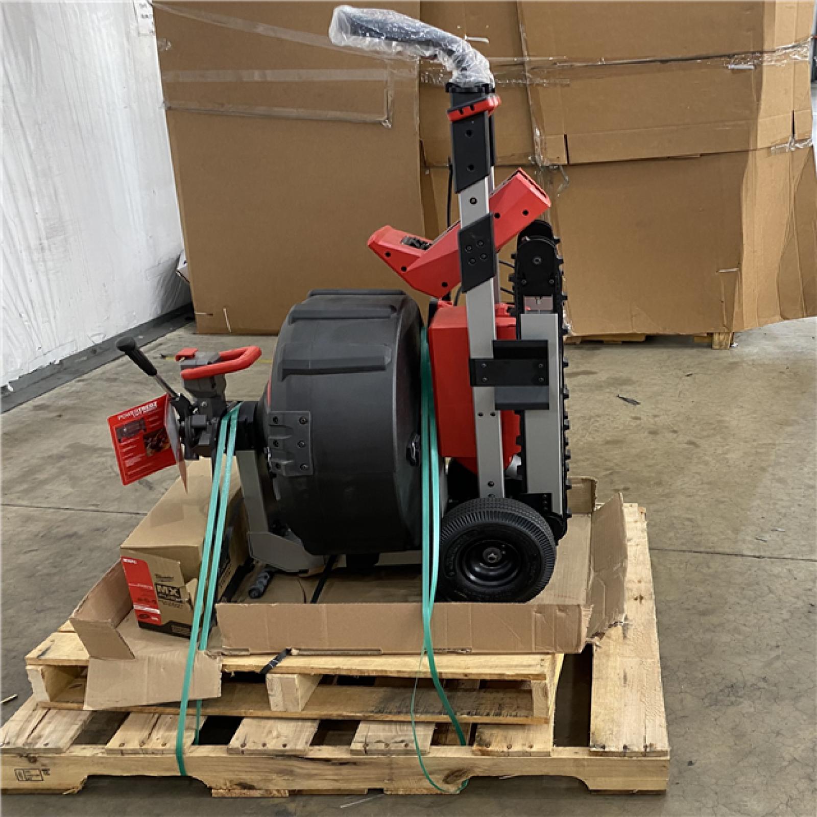 Houston Location AS IS - Milwaukee Sewer Drum Machine with Powertredz Lift Assist