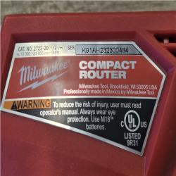 AS-IS Milwaukee FUEL 18V Lithium-Ion Brushless Cordless Compact Router (Tool-Only)