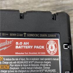 AS-IS Milwaukee 18-Volt Lithium-Ion XC Starter Kit with Two 5.0Ah Batteries and Charger