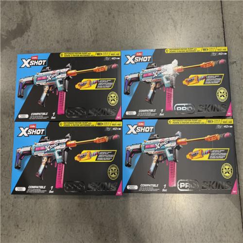 NEW! - BULLSEYE XSHOT Pro Motorized Piston Pump Toy Dart Blaster by ZURU - (4 UNITS)