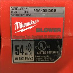 AS-IS Milwaukee FUEL 120 MPH 500 CFM 18V Lithium-Ion Brushless Cordless Handheld Blower (Tool-Only)