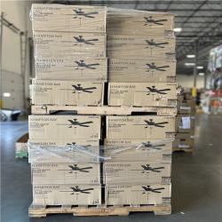 DALLAS LOCATION - Hampton Bay Rothley II 52 in. Indoor LED Matte Black Ceiling Fan with Light Kit PALLET -(48 UNITS)