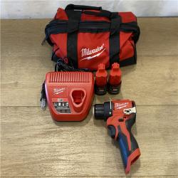 AS-IS Milwaukee 12-Volt Lithium-Ion Brushless Cordless Subcompact Brushless Drill Driver Kit