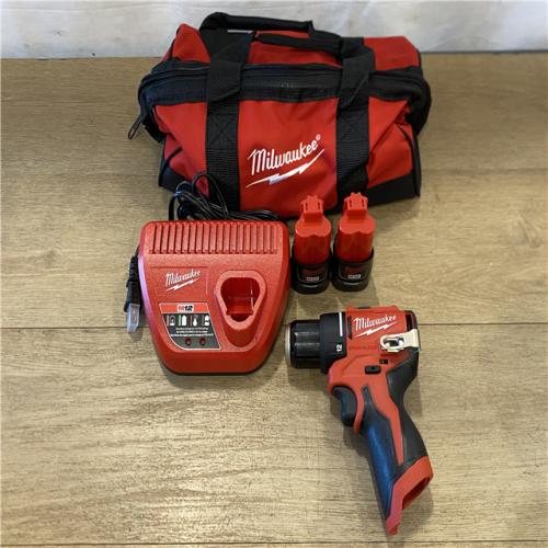 AS-IS Milwaukee 12-Volt Lithium-Ion Brushless Cordless Subcompact Brushless Drill Driver Kit