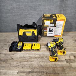 HOUSTON LOCATION - AS-IS Dewalt DCK225D2 20V MAX ATOMIC Brushless Compact Lithium-Ion 1/2 in. Cordless Drill Driver and 1/4 in. Impact Driver Combo Kit with 2 Batteries 2 Ah
